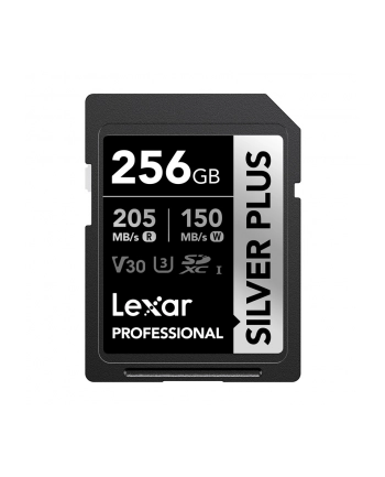 Lexar SDXC 256GB Professional SILVER Plus UHS-I U3 A2 4K V30
