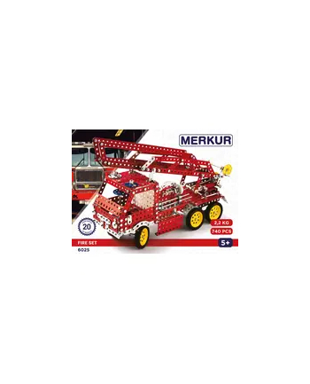 Klocki metalowe Merkur Pojazd strażacki, 740 el. 6025 MERKUR