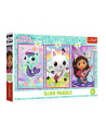 Puzzle 3x50el Poznajcie Gabby i kotki. Koci Domek Gabi 34876 Trefl - nr 5