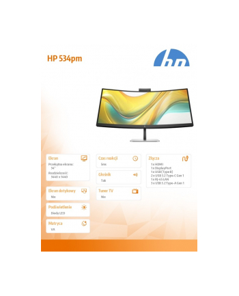 hp inc. Monitor konferencyjny S5 Pro 534pm WQHD  9E0Z2UT#ABB