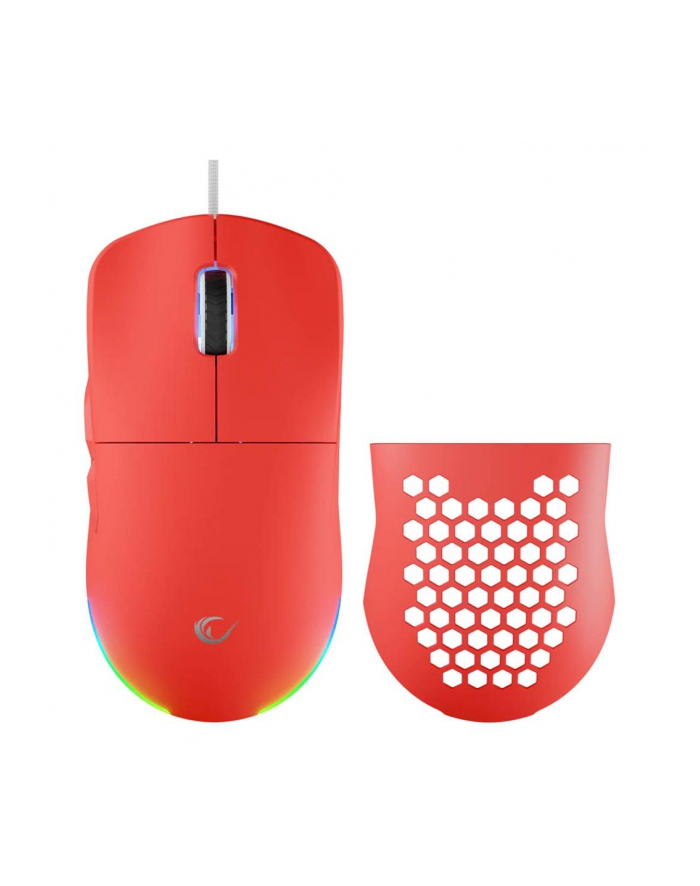 Mysz przewodowa Rampage BLINK gamingowa USB, 12800 DPI, RGB, sensor optyczny, czerwona główny