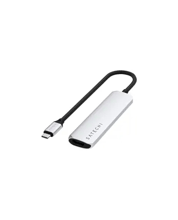 Satechi 4-w-1 USB-C Slim Multiport 4K USB-C (USB-C, 4K HDMI, 2x USB-A) (srebrny)