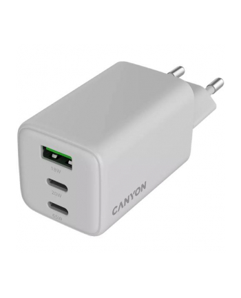Canyon CU65ACC GaN 65W 2xPD 1xQC EU Biała Ładowarka sieciowa CU65ACC GaN 65W 2xPD 1xQC EU Biała nr 2