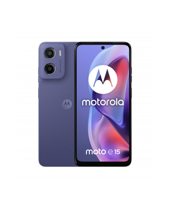 Motorola Moto E15 2/64GB Dual SIM Fresh Lavender 6,67'' 90Hz A-Si | Mediatek G81 | 2/64GB | 32MP | BT 5.4 | Dual SIM | 5200mAh | Android 14 Go