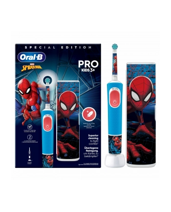 Oral-B Vitality Pro D103 Kids 3+ Spiderman + etui niebieski