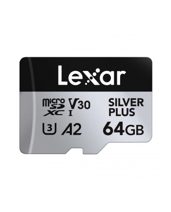 Lexar 64GB microSDXC Professional SILVER Plus UHS-I A2 V30 U3 (LMSSIPL064GBNANG)