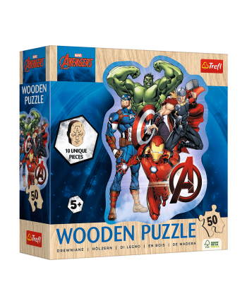 Puzzle drewniane 50el konturowe Przygody Avengers. Marvel Avengers 20256 Trefl nr 2