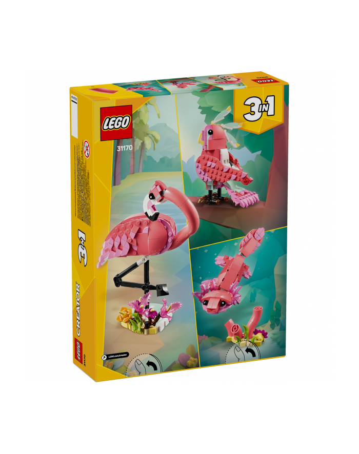 LEGO Creator 3w1 31170 Dzikie zwierzęta: różowy flaming główny