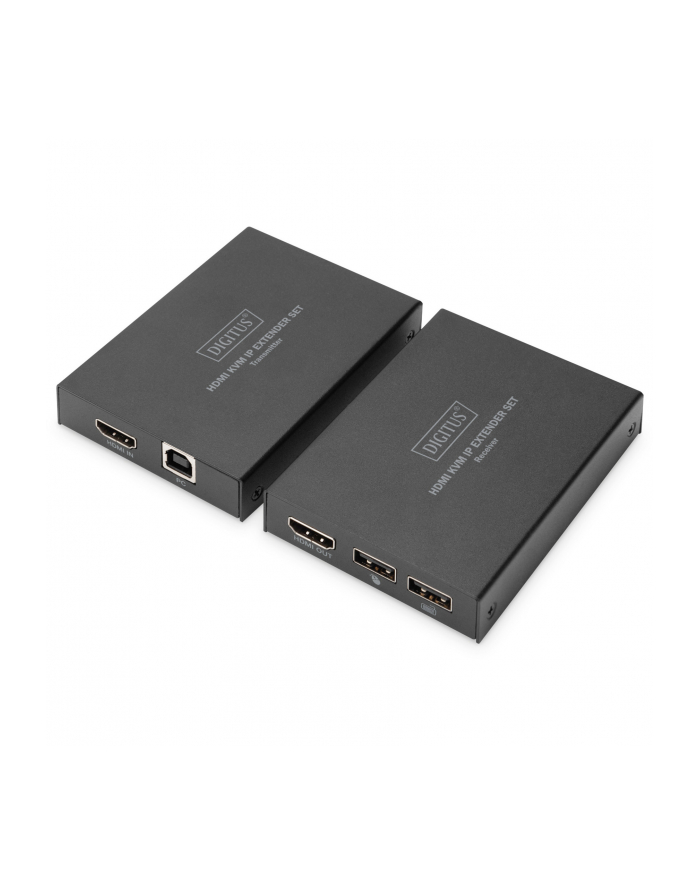 digitus Przedłużacz / Extender KVM HDMI+USB 150m po kat.5e UTP/IP 1080p FHD 60Hz audio (zestaw) główny