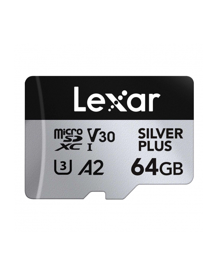 Lexar 64GB microSDXC Professional SILVER Plus UHS-I A2 V30 U3 (LMSSIPL064GBNANG) główny