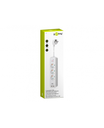 Goobay Listwa Zasilająca 3Xac 230V + 2Xusb 5V/2,1A (Elistgb3Gn)