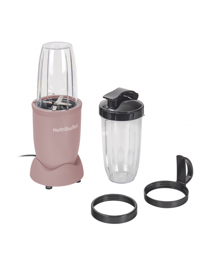 Nutribullet NB907MACL matowy różowy Moc [W]: 900 | Rodzaj dzbanka: tritan | Pojemność [l]: 0,9 | Ilość stopni prędkości: 1 | Kolor: główny