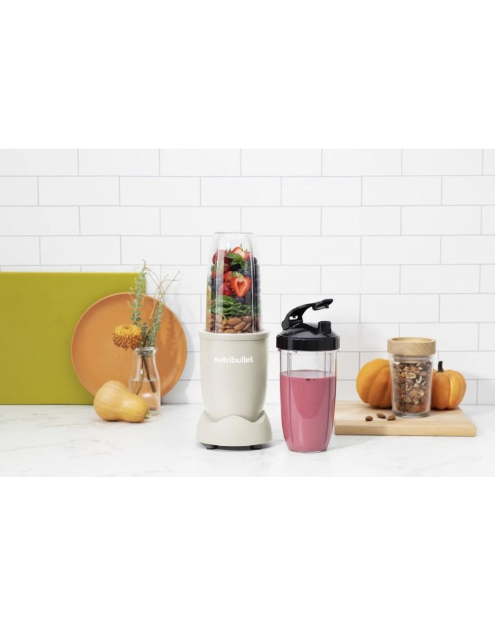 Nutribullet NB907MASN matowy piaskowy Moc [W]: 900 | Rodzaj dzbanka: tritan | Pojemność [l]: 0,9 | Ilość stopni prędkości: 1 | Kolor: główny