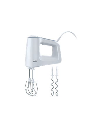Braun HM 3100 WH Moc [W]: 500 | Ilość stopni prędkości: 5 | Rodzaj: ręczny | Funkcje: | Kolor: biały