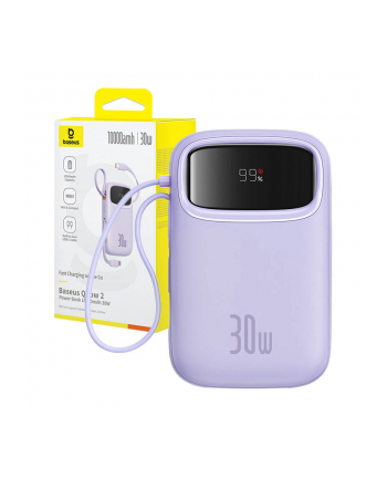 Baseus QPow 2 10000 mAh 30W 2xUSB-C fioletowy