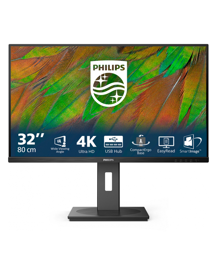 philips Monitor 31.5 cala 32B1N3800 VA 4K HDMIx2 DP Pivot główny