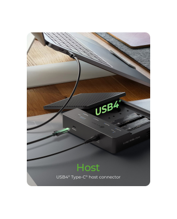 icybox Duplicator (klonowanie 1:3) dla NVMe M.2 SSD IB-4013MCL-C4 4-Bay USB4