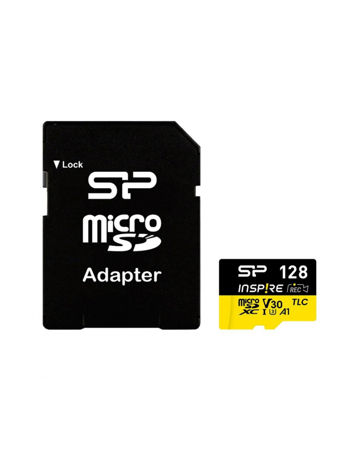 silicon power Karta pamięci microSDXC Inspire 128GB UHS-I U3 A1 V30 4K TLC główny