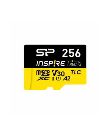 silicon power Karta pamięci microSDXC Inspire 256GB UHS-I U3 A2 V30 4K TLC
