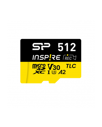 silicon power Karta pamięci microSDXC Inspire 512GB UHS-I U3 A2 V30 4K TLC