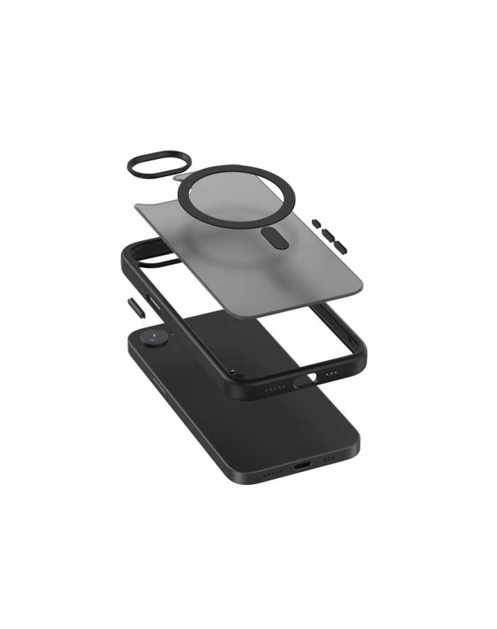 crong Hybrid Frost MAG Cover - Etui iPhone 16e MagSafe Czarne główny