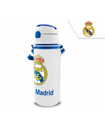 Bidon aluminiowy 600ml na pasku Real Madryt RM00005 Kids Euroswan