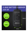 qoltec Ładowarka do roweru skutera elektrycznego 36V | 42V | 2A | 5.5*2.1 | wodoodporna + kabel zasilający - nr 4