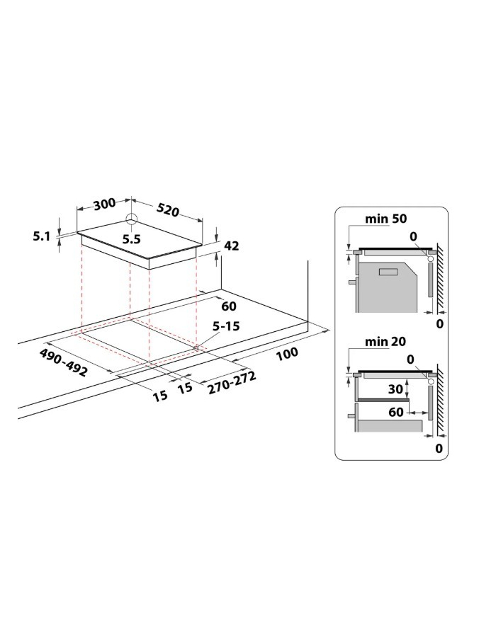 whirlpool Płyta ceramiczna 2 pola WRD6030B główny