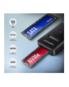 axagon ADM2-AM Adapter USB3.2 Gen 2 M.2 NVMe/SATA SSD 10Gbps 10cm USB-A cable - nr 22