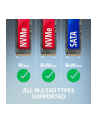 axagon ADM2-AM Adapter USB3.2 Gen 2 M.2 NVMe/SATA SSD 10Gbps 10cm USB-A cable - nr 25
