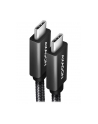 axagon BUCM32-CM05AB Kabel USB-C - USB-C 3.2 Gen 2 0.5m, PD 100W, 5A, 4K HD, ALU, oplot, czarny - nr 37