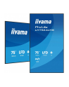 iiyama Monitor 75 '' LH7564UHS-B1AG, 24/7,VA,ANDROID14,4K,500cd,5000:1,    2xHDMI ,USB-C,RJ45, RS-232c, IR, 2x10W, 2xUSB, UCHWYT ŚCIENNY,iiSignage2,WiFi,Fa - nr 40