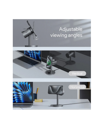 aukey LC-MC311A 3w1 15W Qi2 chłodząca ładowarka bezprzewodowa MagSafe + ładowarka PD 30W