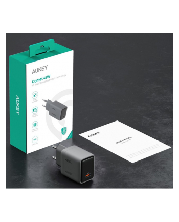 aukey PA-C2 ładowarka sieciowa 1xUSB-C PD 45W 4A QC4+ PD3.0 AFC PPS FCP SCP SSCP