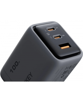 aukey PA-C5 ładowarka sieciowa 3xUSB (2xUSB-C i 1xUSB-A) 100W 5A QC5.0 PD3.0 AFC PPS FCP SCP