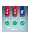axagon ADM2-AM Adapter USB3.2 Gen 2 M.2 NVMe/SATA SSD 10Gbps 10cm USB-A cable - nr 6