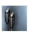 axagon BUCM32-CM05AB Kabel USB-C - USB-C 3.2 Gen 2 0.5m, PD 100W, 5A, 4K HD, ALU, oplot, czarny - nr 39