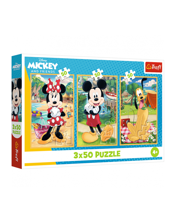 trefl Puzzle 3x50el Myszki na wakacjach. Mickey Mouse 34881 główny
