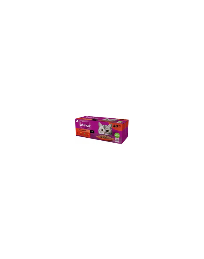 WHISKAS Saszetki drób,jagnię,woł dla kota 40x85g główny
