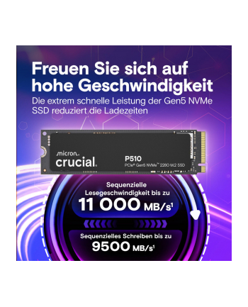 crucial Dysk SSD P510 1TB M.2 NVMe Gen5 2280 11000/9500 MB/s