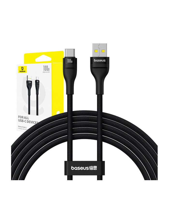 Kabel Baseus Flash 2 USB-USB C 100w 2m (czarny) główny
