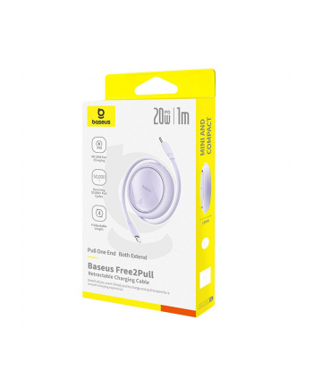 Kabel Baseus Free2Pull 20W 1m (fioletowy)