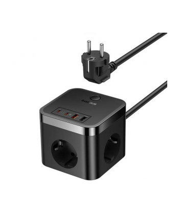 Listwa zasilająca Baseus PowerCombo 3AC+2U+2C 30W EU (1,5m; czarny)