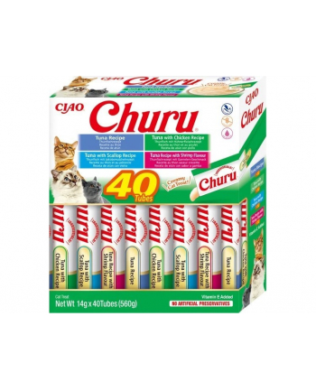INABA CHURU Varietes Tuńczyk Owoce m- kot 40x14 g