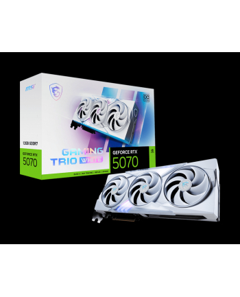 msi Karta graficzna GeForce RTX 5070 12G GAMING TRIO OC WHITE GDDR7 192bit