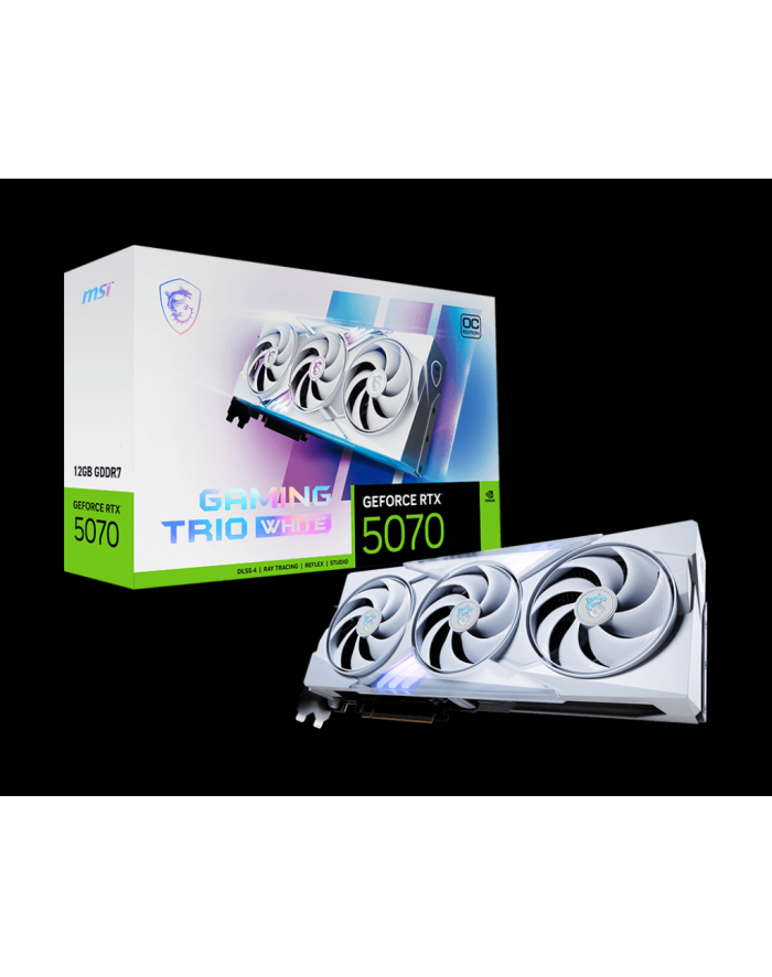 msi Karta graficzna GeForce RTX 5070 12G GAMING TRIO OC WHITE GDDR7 192bit główny