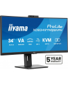 iiyama Monitor 34 cale XCB3497WQSNPH-B1,VA,UWQHD,1500R,USB-C Dock 95W, RJ45, KVM,2x5W, kamera 5MP, /5y/ - nr 34