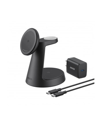 anker Stacja 3w1 stojak zestaw kabel+ładowarka czarna