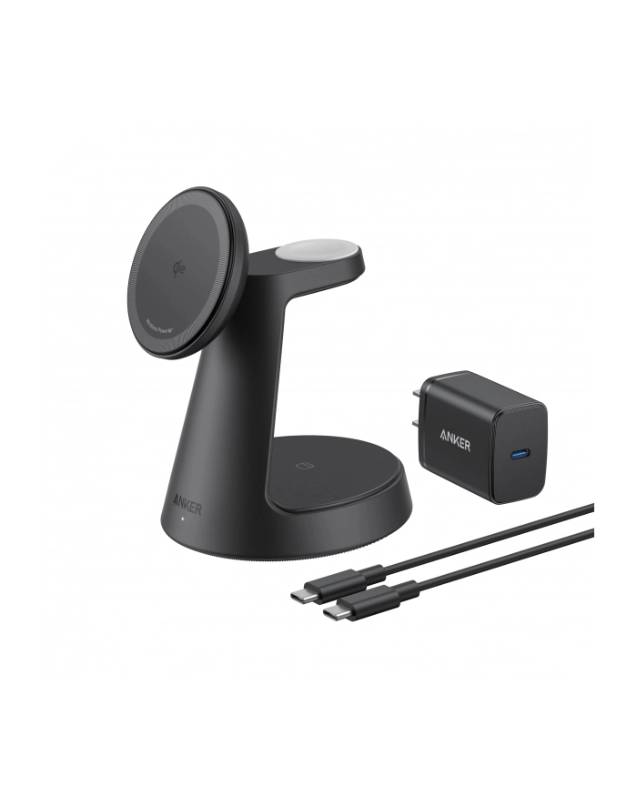 anker Stacja 3w1 stojak zestaw kabel+ładowarka czarna główny