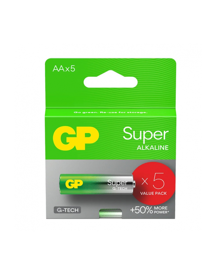 gp battery Baterie alkaliczne LR6/AA GP SUPER 5szt. (G-TECH) główny
